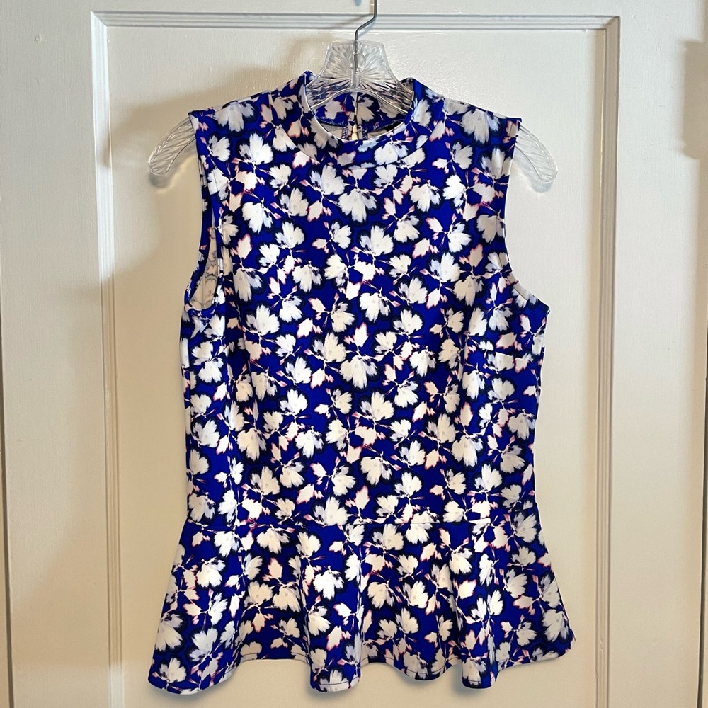 Banana Republic Blue and White Floral Blouse